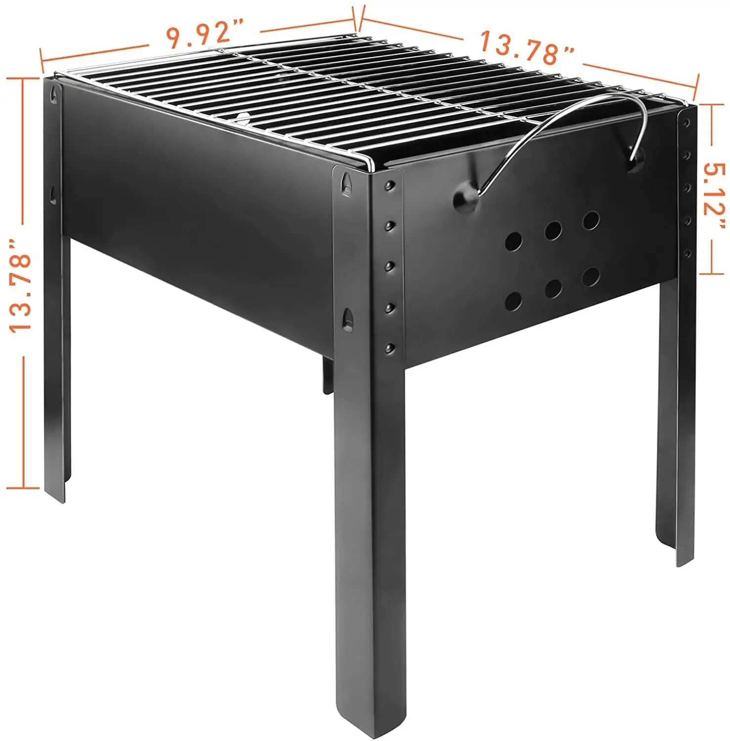 Katlanabilir açık kömür barbekü ızgarası