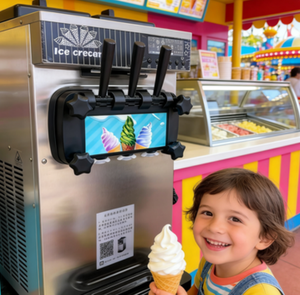 Máquina para Hacer <span class=keywords><strong>Helados</strong></span> Suaves Automática Mini de la Marca LD, Máquina de <span class=keywords><strong>Helados</strong></span> Suaves con Doble Compresor - Product Image 1