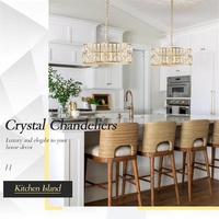 Décoration d'intérieur moderne et élégante, luminaire suspendu en cristal noir, éclairage LED pour restaurant, îlot de cuisine, chambre à coucher, chevet, câble réglable