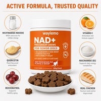 Waylemo NAD+ Soft Chews pour chiens et chats, formulé par des vétérinaires, soutien immunitaire, longévité, anti-âge, complément alimentaire quotidien, 90 unités