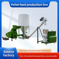 Nouvelle machine à mélanger verticale de type moulin à marteaux, ligne de production de granulés d'aliments, machines personnalisées pour l'alimentation des poulets et des porcs, Chine