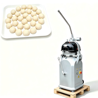 Machine à diviser et à arrondir la pâte commerciale, 4 têtes de coupe interchangeables, base chromée double couche pour usage en boulangerie