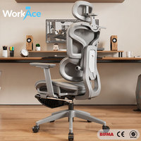 Chaise de bureau ergonomique en gros pour fabricants, avec dossier flottant, support lombaire et assise en maille respirante 4 directions – Projet