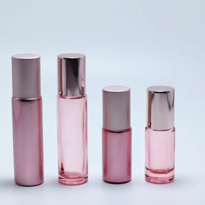 Clear Rose Gold Roll on Bottle 5ml 10ml High Quality Glass <b>Perfume</b> Roll on Bottle - Product Image 2