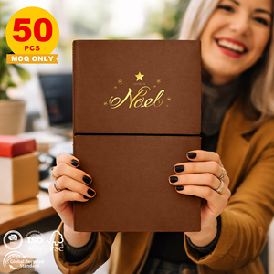 Agenda in Pelle PU Personalizzata <span class=keywords><strong>per</strong></span> Regali Aziendali, Diario A5 con Copertina Morbida, Logo Personalizzato e Elastico - Product Image 1