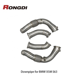 ท่อดาวน์ไลท์ท่อไอเสียสเตนเลสสตีล304สำหรับ F95 X6M X5M BMW F96 4.4ตันลด2022ท่อขัดตรง - Product Image 2
