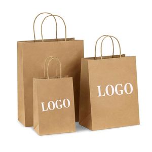 Bolsas de Compra Kraft Personalizadas con Impresión Flexográfica, Asa de Cinta Reciclable, Precio Razonable, Venta Caliente KM, para Uso en Supermercados y Promociones - Product Image 1