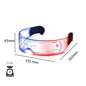 Gafas Led Inalámbricas Plegables Luckykoo con Logotipo Personalizado, Gafas Cyberpunk Brillantes, Gafas Led para Fiestas Rave, Gafas Luminosas con Paquete de Colores - Product Image 6