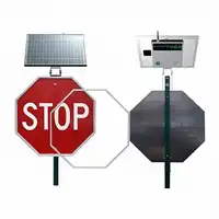 Señal de advertencia de tráfico, señal Led de 30 "alimentada por energía Solar de CA