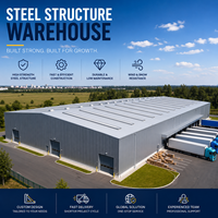 Entrepôt industriel en structure acier préfabriquée, bâtiment d'atelier, usine, structure légère en acier pour stockage