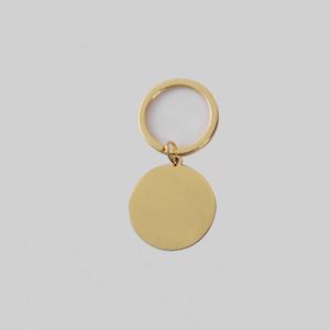 Llavero Redondo de Metal Dorado, Placa de Identificación para Perro, Grabado con Código QR, Llavero Promocional de Acero Inoxidable - Product Image 4