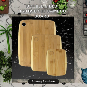 Tabla de Cortar de Bambú de Doble Cara, Diseño Cuadrado Duradero, Ligera, Grosor de 1-1.2 cm - Product Image 2