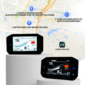 Bán buôn nóng bán 5 inch kết nối Bluetooth kỹ thuật số Xe máy điện Đồng hồ tốc độ thích nghi với fardrvier với lô hàng nhanh - Product Image 3