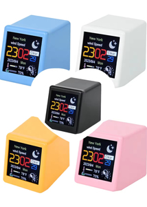 Mini đồng hồ thông minh <span class=keywords><strong>Wifi</strong></span> đồng hồ dự báo thời tiết trạm chơi Game Máy tính để bàn trang trí tự làm dễ thương GIF hình ảnh động đồng hồ Album điện tử - Product Image 2