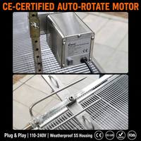 Asador de Acero Inoxidable de 3 Tamaños (88cm, 116cm) con Rotación Automática, Parrilla de Carbón para Asar Animales Enteros, Barbacoa para Exteriores con Certificación CE y Motor Eléctrico