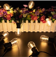 Ampoule LED S14 PC à filament Edison 2700K Lumière Chaude Culot E27 Étanche Économe en Énergie pour Décoration de Lieux et Festivals Noël