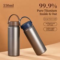 Mug isotherme en titane anti-transpiration personnalisé, sans BPA, portable pour les voyages et le bureau, vente en gros, logo personnalisé disponible