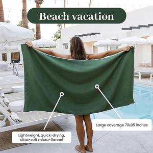 Toalla de Baño KingGear Ultra Suave de Secado Rápido para Exteriores con Toalla de Playa Magnética Compacta para Viajes y Natación - Product Image 3