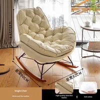 Fauteuil inclinable modulaire en cuir écologique et cadre en bois massif Penguin, design nordique, luxe léger, moderne, salon, cour