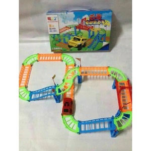 Voiture électrique sur rail, jouet à assembler sur plusieurs niveaux, alimenté par batterie, pour enfants, ensemble de 3 pièces et plus - Product Image 3