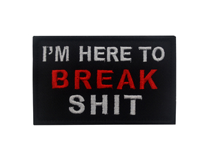 <span class=keywords><strong>JE</strong></span> <span class=keywords><strong>SUIS</strong></span> ICI pour BREAK SHIT Broderie Tissu Noir Patch de Phrase Drôle pour Sac Chapeau Bouteille Gilet DIY Décorer À Coudre - Product Image 2
