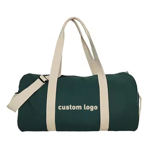 Logo personnalisé <span class=keywords><strong>Sac</strong></span> de voyage en toile pour hommes et femmes <span class=keywords><strong>Sac</strong></span> à main léger et durable en coton Weekender pour la nuit Bleu - Product Image 1