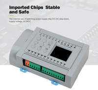 Huaqingjun 12-in 12-out Salida de relé PLC 2AO 0-10V RS485 Modbus RTU WIFI PLC para automatización de invernaderos