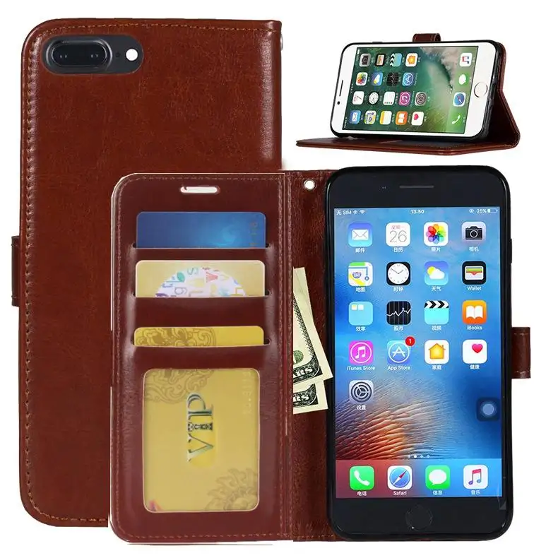 Wallet PU Leather Case Flip Pouch Defender Cover with Card Slot For iPhone 12 11 Pro Max 8 7 6 6S Plus 5 5s Sumsung S8 S7 Plus
