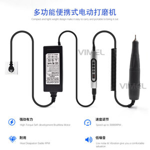 Vimel Electric <b>Grinder</b> 220V 50000rpm Portable Dental Engraver For Nail Jewelry Polishing - Product Image 3