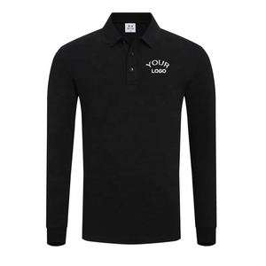Chemises polo longues personnalisées de haute qualité en gros, motifs personnalisés, style simple - Product Image 2