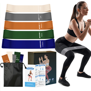 Conjunto de 5 Faixas de Resistência em Látex para Yoga, Fitness, Treinamento de <span class=keywords><strong>For</strong></span>ça, Reabilitação de Glúteos e Pernas, Exercícios de Alongamento para o Corpo Inteiro, Personalizável - Product Image 1