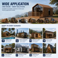 Mini-maison préfabriquée en acier léger, structure personnalisable, aménagement intérieur, câblage, matériaux, cabane de villégiature, maisons modulaires de vacances