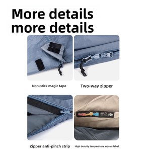 Sac de couchage en nylon personnalisable <span class=keywords><strong>pour</strong></span> l'extérieur, <span class=keywords><strong>pour</strong></span> <span class=keywords><strong>adulte</strong></span>, style enveloppe, respirant, printemps, été, automne, hiver, ultra-léger - Product Image 3