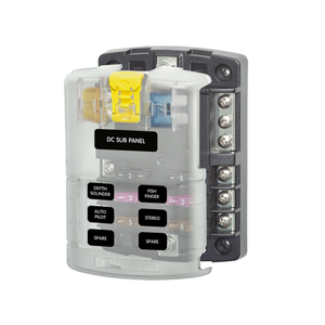 Bloque de Fusibles de Cuchilla ST de 100 Amperios/32V CC, 6 Circuitos con Barra Negativa y Cubierta - Product Image 2