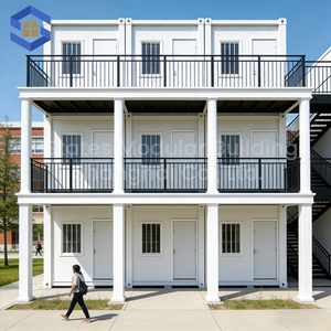 <span class=keywords><strong>Vente</strong></span> en gros de maisons préfabriquées modulaires temporaires en structure légère en acier personnalisables, abri temporaire, salle de classe - Product Image 6