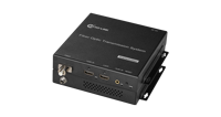 Konverter Ekstender Serat Optik Video ke Audio 10KM LC Siaran TV Langsung 40G Rate 1 Channel Forward 4K60Hz
