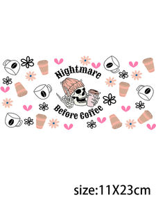 LETOP 1pcs Waterproof Custom 16oz UV pour DTF Cup Wrap Transfers Dog Mom Decals for Glass Cups for Milk & Coffee - Product Image 6