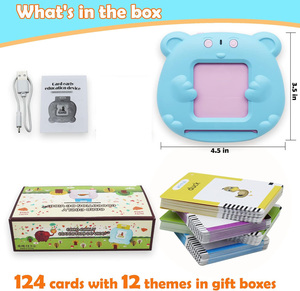 Tương tác Talking Flash card đồ chơi cho bé trai 2-4 năm trẻ em học Sight từ cho bài phát biểu trị liệu giáo dục nhận thức Thẻ - Product Image 6