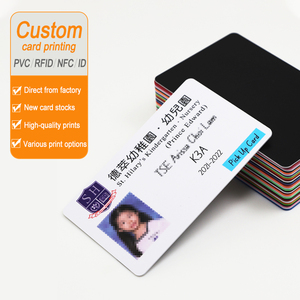 Carte d'identité en PVC avec impression numérique, code-barres, photo personnalisée, nom, pour étudiants et visiteurs - Product Image 1