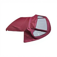 Para MBZ-107-BURG-STF, Compatible con Mercedes R107 SL 1972-89, Capota de Lona Suave Color Borgoña sobre Negro, Lona Americana