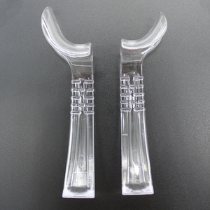 2 Pcs/Set Écarteur de lèvre à crochet demi-latéral dentaire Dispositif de soutien intra-oral Ouvre-bouche Écarteur de joue transparent gauche + droit - Product Image 1