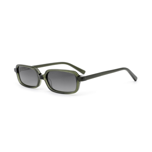 Lunettes de soleil rectangulaires noires et marron à motif solide pour hommes et femmes Acétate pur résistant à la lumière bleue - Product Image 5