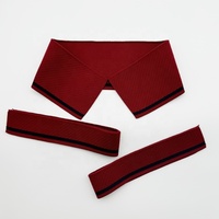 Col en tricot jacquard polyester élégant Accessoire élégant à encolure en tricot plat