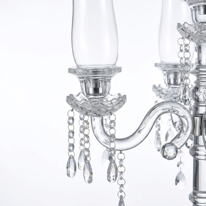 Porte-bougie en <span class=keywords><strong>verre</strong></span> à 5 bras de designer avec cylindre en <span class=keywords><strong>cristal</strong></span> pour mariage ou décoration intérieure, élégant chandelier en <span class=keywords><strong>cristal</strong></span> pour centre de table 063 - Product Image 3