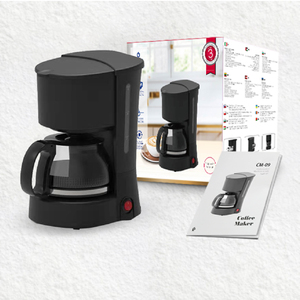 Cafetière à pression négative programmable avec protection contre la surchauffe, carafe noire et rouge, pour 4-6 personnes, usage domestique et hôtelier - Product Image 5