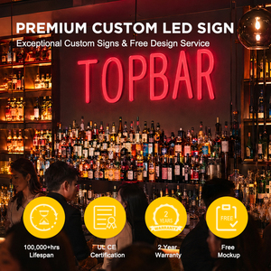 Letrero de Neón LED Rojo Personalizado, <span class=keywords><strong>Luz</strong></span> de Neón Acrílica 3D, Letrero con Logotipo Comercial para Decoración de Pared de Bar, Club o Fiesta - Product Image 2