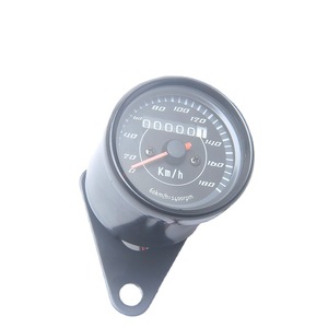 Velocímetro y Odómetro para Motocicleta, 0-140 km/h, Negro, Universal, Indicador para Scooter, Montaje Frontal, Material de Hierro - Product Image 1