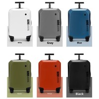 Nouvelle collection 2026 : Ensemble de valises rigides en polycarbonate au design neutre et tendance, tailles 20, 24 et 26 pouces, avec chariot de transport pour l'aéroport, en stock.