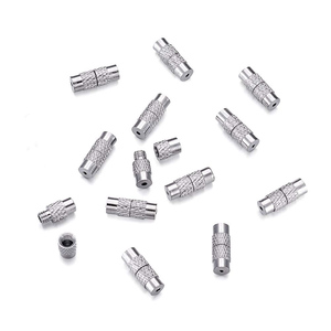 500Pcs 12*4mm vít xoắn móc <span class=keywords><strong>1mm</strong></span> lỗ ống Fastener dây kết thúc mũ cho tự làm đồ trang sức vòng đeo tay vòng cổ làm - Product Image 2