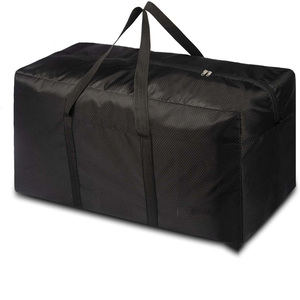 Bolsa de Viaje Extra Grande de Nailon Impermeable de 96L, Ligera y Moderna, con Cierre de Cremallera, Negra, para Hombre y Mujer - Product Image 1